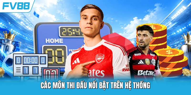 Các môn thi đấu nổi bật trên hệ thống