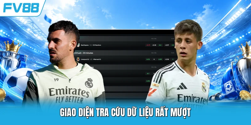 Giao diện tra cứu dữ liệu rất mượt