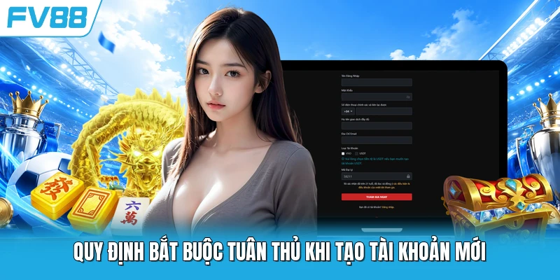 Quy định bắt buộc tuân thủ khi tạo tài khoản mới